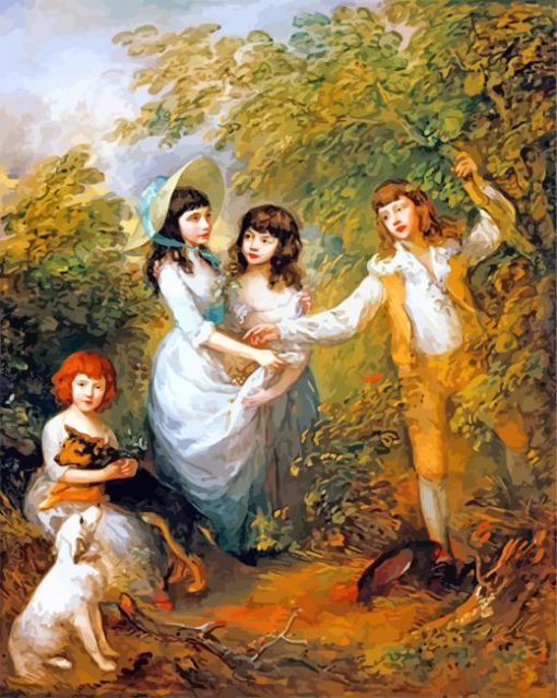 Gainsborough The Marsham Children paint by numbers