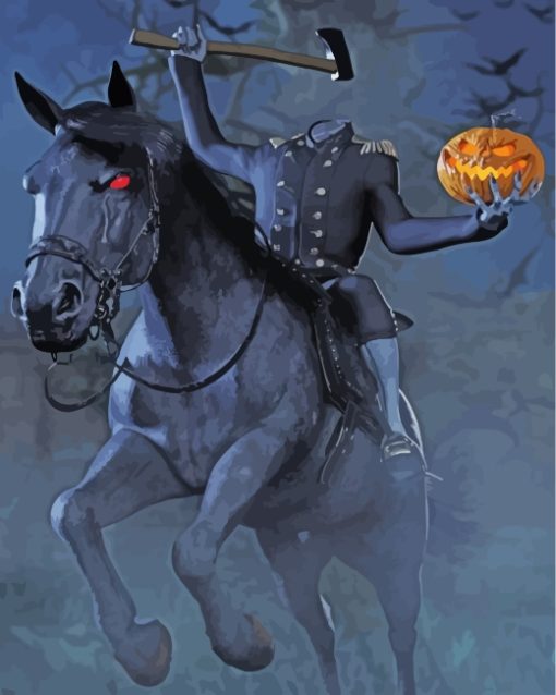 Headless-Horseman-paint-by-numbers