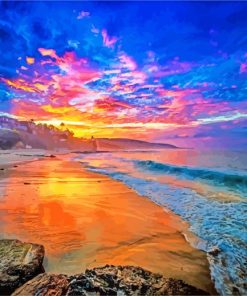 Laguna Beach Sunset paint by number