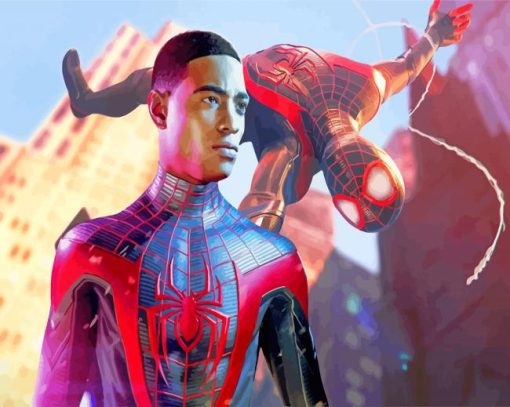 Marvel Hero Miles Morales paint by number