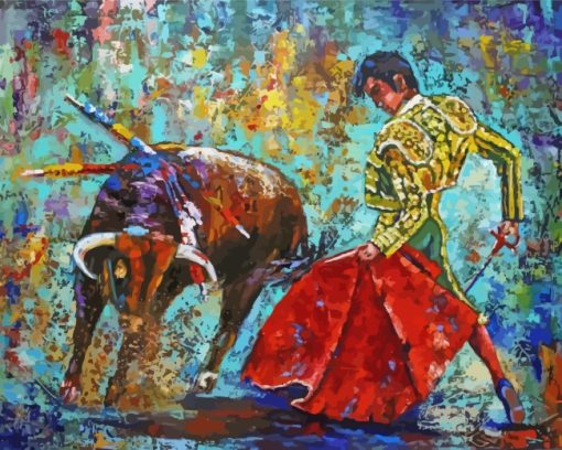 Matador And Bull Art paint by number