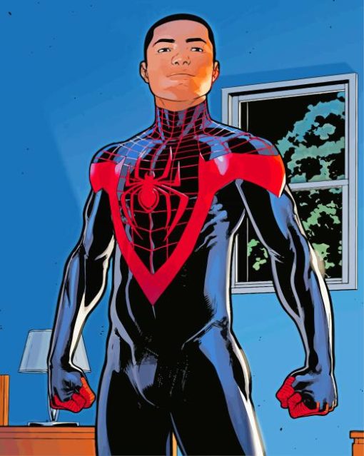 Miles Gonzalo Morales Spider Man paint by number