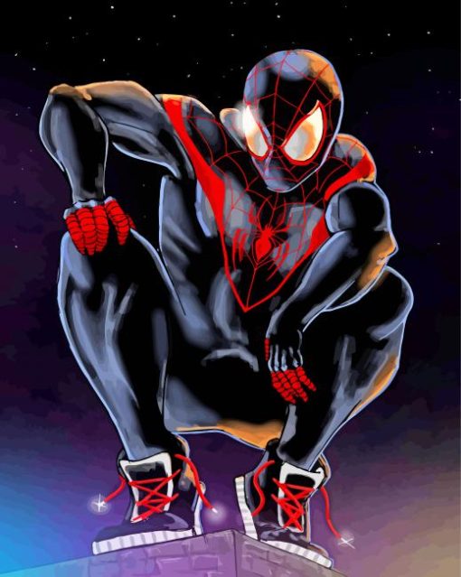 Miles Morales Marvel Hero paint by number