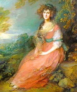 Mrs Richard Brinsley Sheridan Gainsborough paint by number