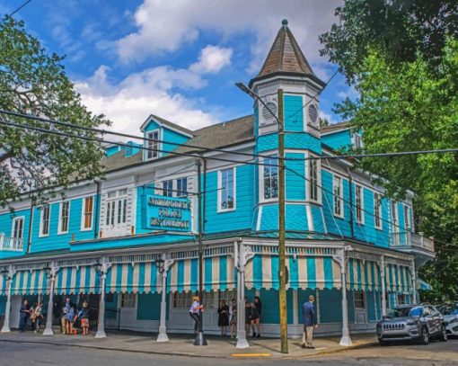 New Orleans Blue House paint by numbers