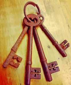 Old Rusty Keys paint by number