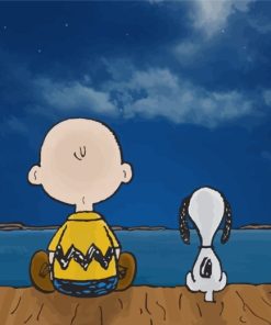 Peanuts Charlie And Snoopy paint by number