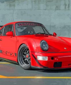 Red RWB Porsche Car Paint by number