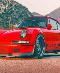 Red RWB Porsche paint by numbers