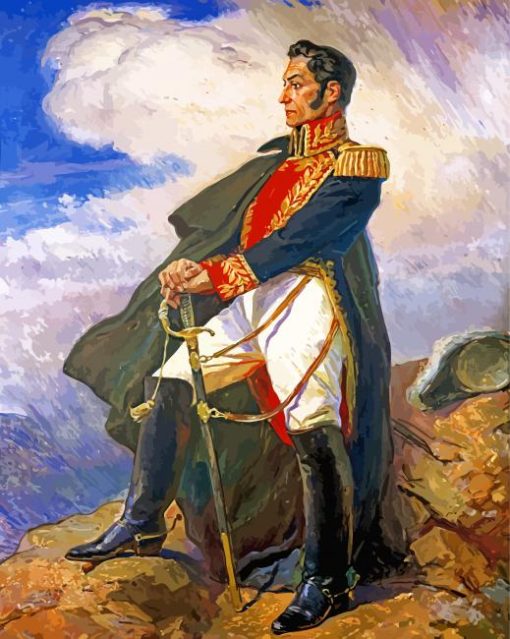 Retrato de Simon Bolivar paint by number