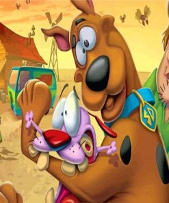 Scooby Doo And Courage the dog paint by number