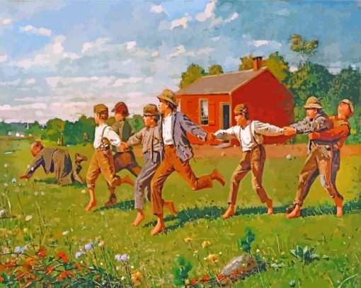 Snap the Whip winslow homer paint by numbers