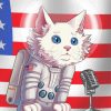 Space Cat paint by number