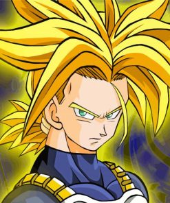 Super Saiyan Trunks dragon ball paint by number