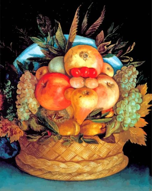 The Fruit Basket Giuseppe Arcimboldo paint by numbers