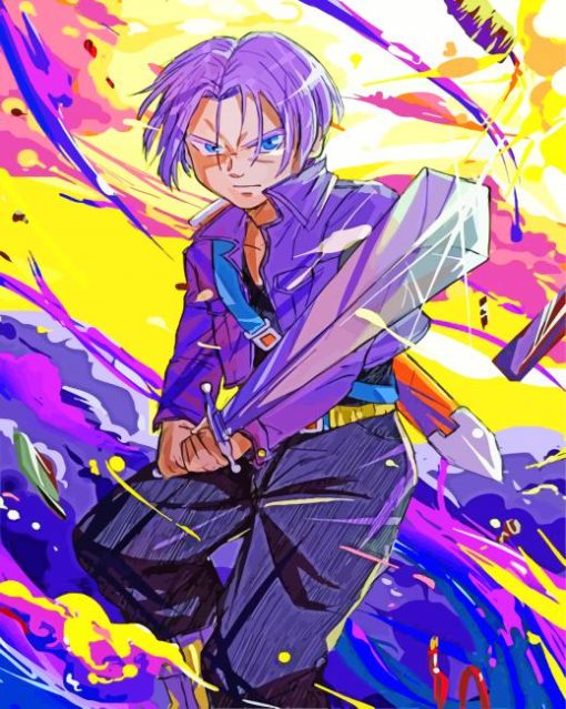 Trunks Dragon Ball Art paint by number