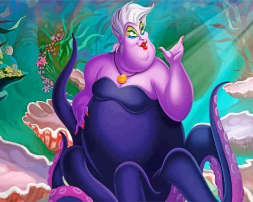 Ursula Sea Witch paint by numbers