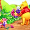 Winnie The Pooh And Flowers Paint by numbers