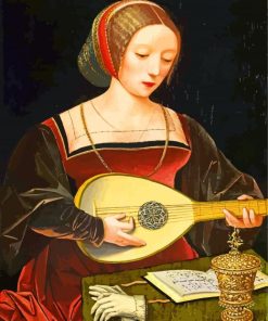 Young Woman Playing Oud Paint By Number