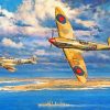 Aesthetic Spitfire Airplanes paint by numbers