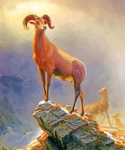 albert bierstadt Rocky Mountains Sheep paint by numbers