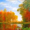 albert bierstadt autumn woods paint by number