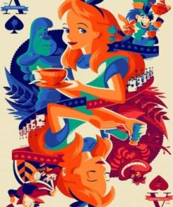 Disney Alice In Wonderland Animation paint by numbers