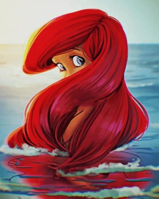 ariel princesa paint by numbers