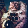 Space Astronaut Cat Paint by numbers