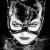 black and white cat woman paint by numbers