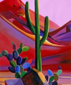 Cactus Maynard Dixon paint by numbers