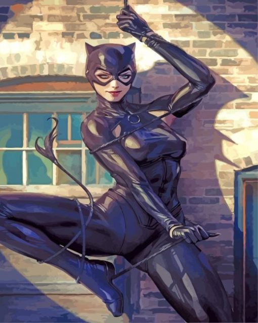 cat woman paint by number