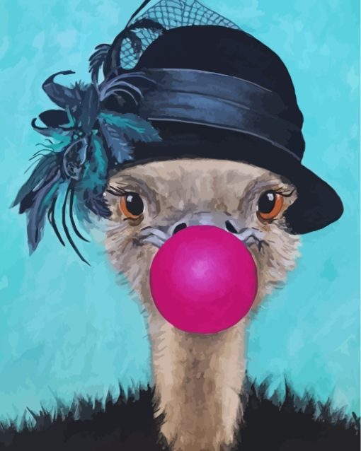 classy-ostrich-illustration-paint-by-numbers