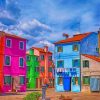 Purple Burano paint by numbers