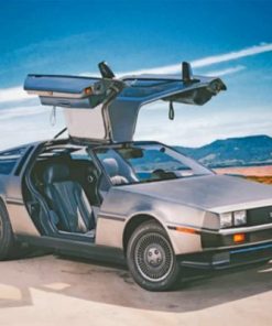 Grey Delorean Car Paint by numbers