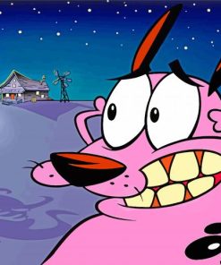 Courage The Cowardly Dog Animation paint by numbers