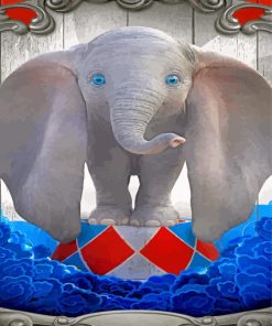 cute dumbo paint by number