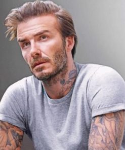 Footballer David Beckham paint by numbers