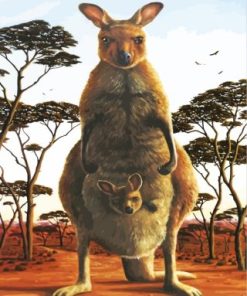 Eastern Kangaroo Paint by numbers