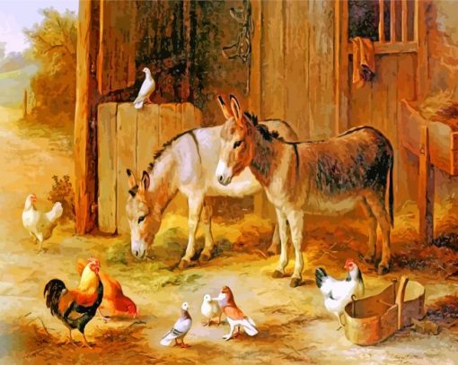 Farmyard Friends Edgar Hunt paint by number