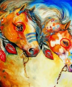 Indian Horses Paint by numbers