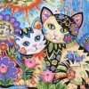 floral-cats-paint-by-numbers