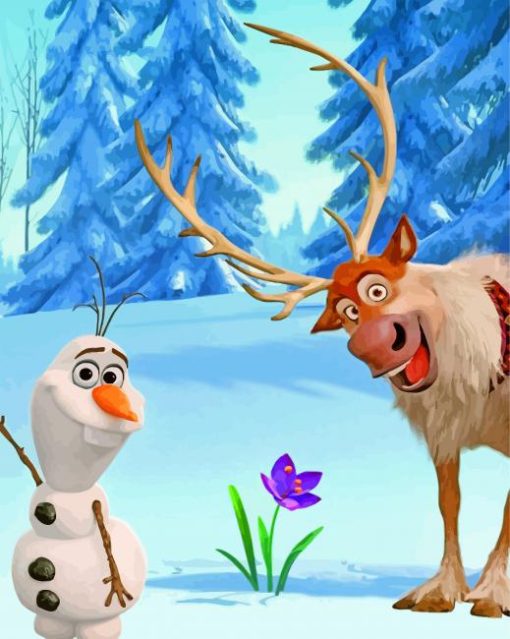 frozen-olaf-and-sven-paint-by-numbers