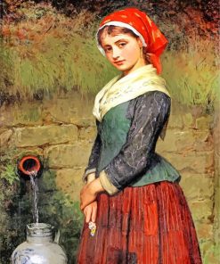 Girl By A Well Charles Sillem Paint by numbers