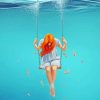 Girl Swing In The Water