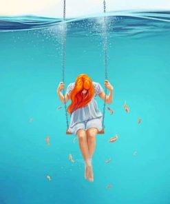 Girl Swing In The Water