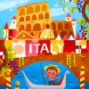 Italy Illustration paint by numbers