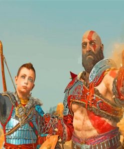 Kratos And Atreus Paint By Numbers