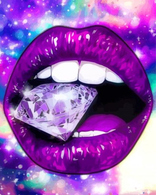 lips-with-diamond-in-mouth-paint-by-numbers