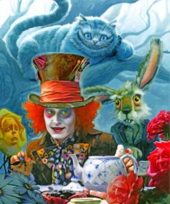 Mad Hatter Movie paint by numbers